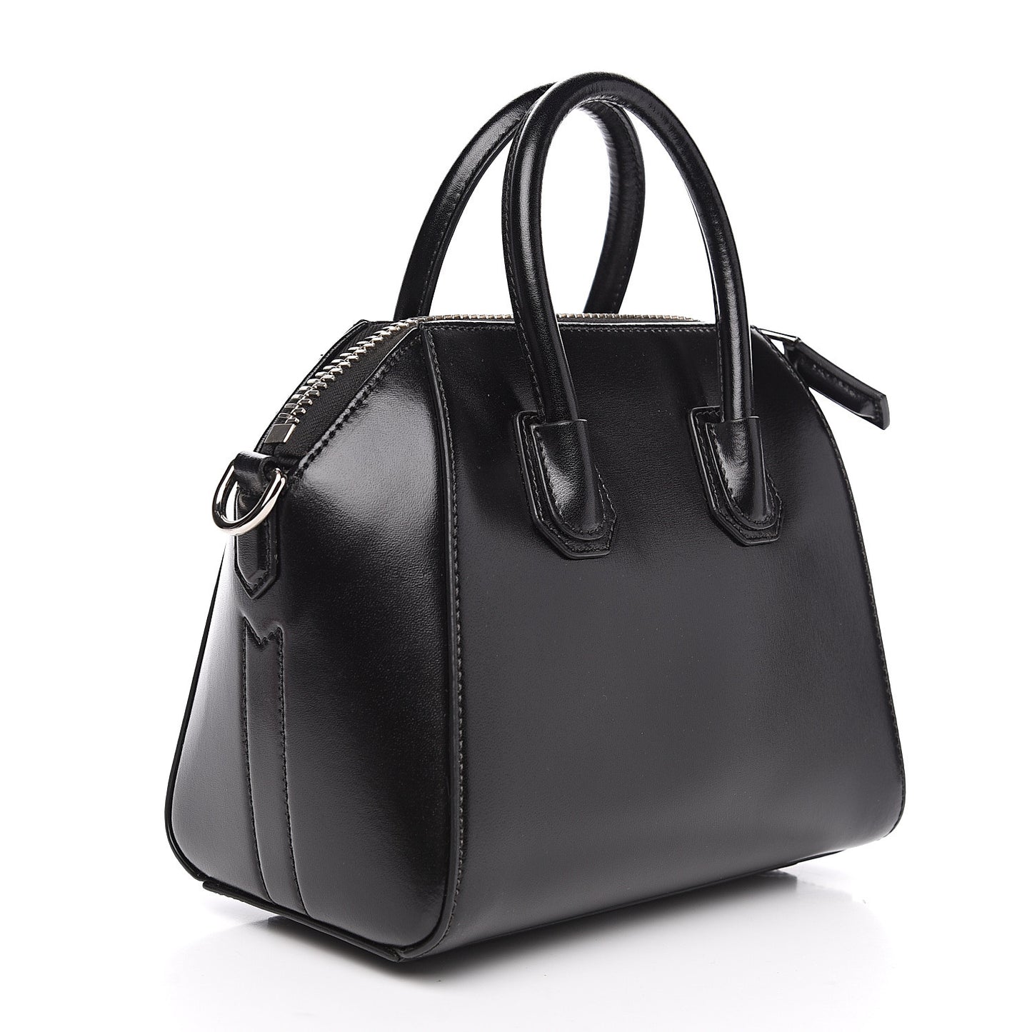 Shiny Lord Calfskin Mini Antigona Black