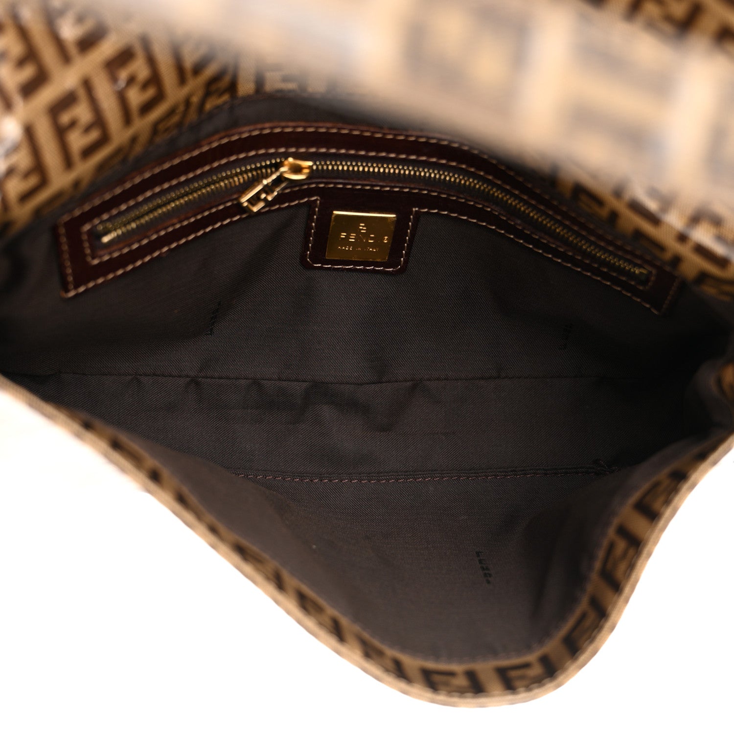 Fendi Vinyl Zucchino Baguette Tobacco 5 of 14