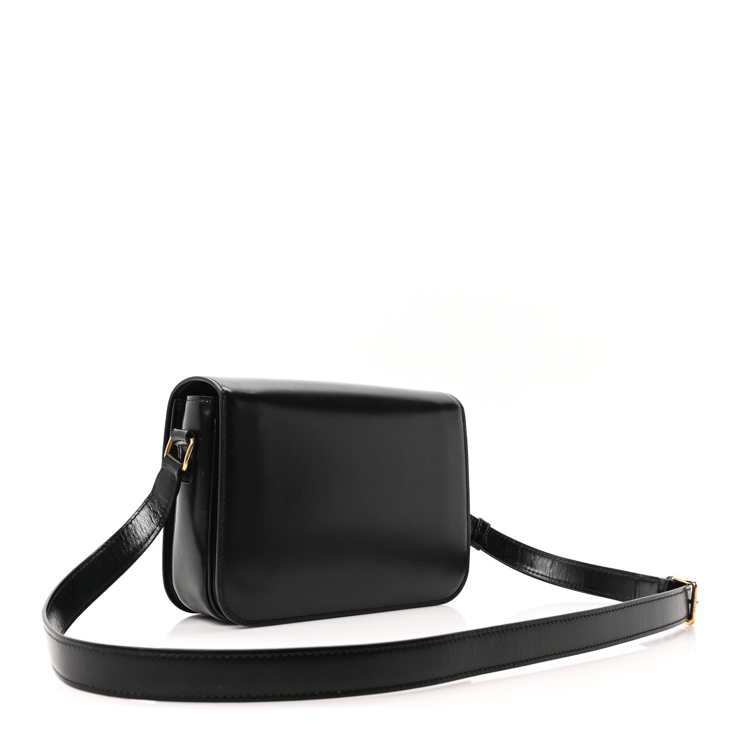 Celine Shiny Calfskin Medium Triomphe Black 3 of 10