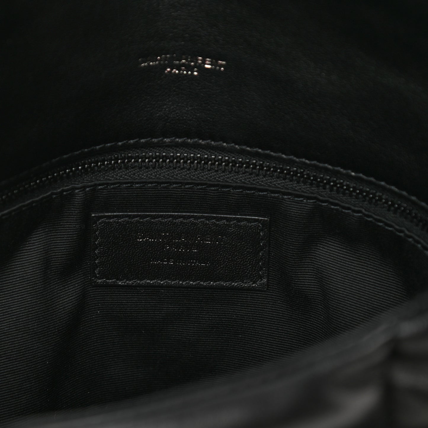 Lambskin Quilted Medium Loulou Puffer Monogram Chain Satchel Black