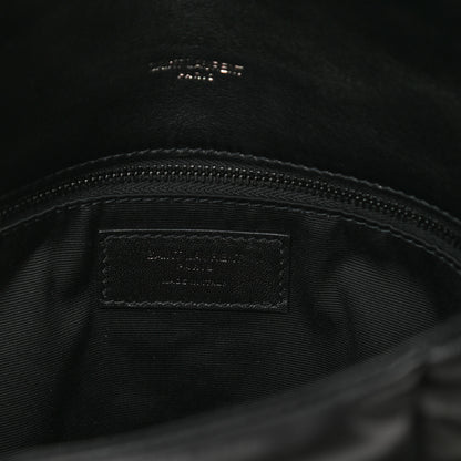 Saint Laurent Lambskin Quilted Medium Loulou Puffer Monogram Chain Satchel Black 5 of 9