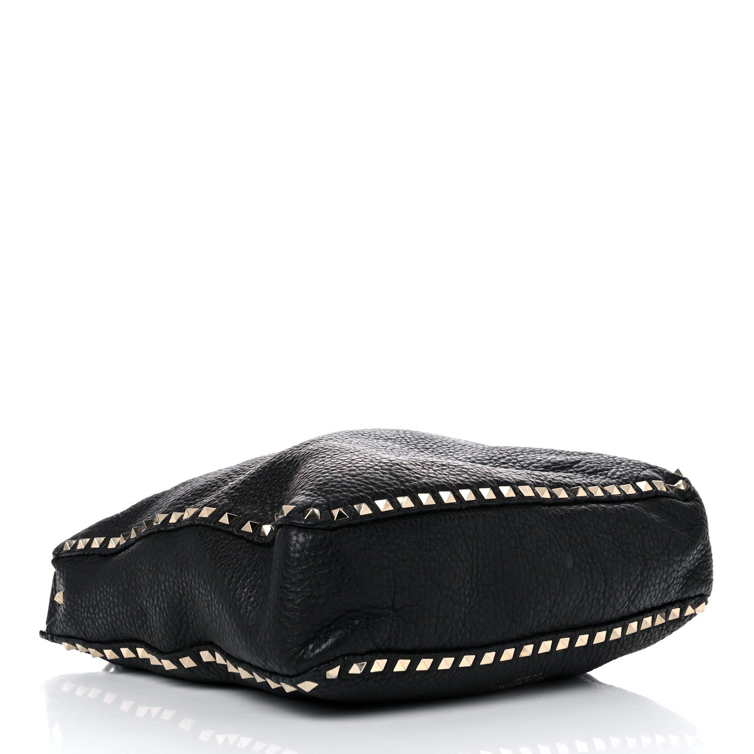 Valentino Garavani Pebbled Calfskin Large Rockstud Flip-Lock Messenger Bag Black 4 of 24