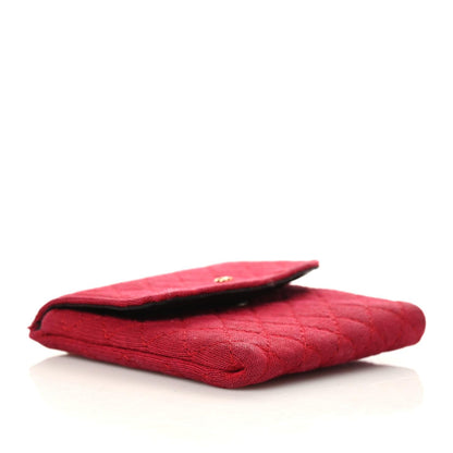 Chanel Jersey Quilted Micro Flap Bag Red 4 of 9