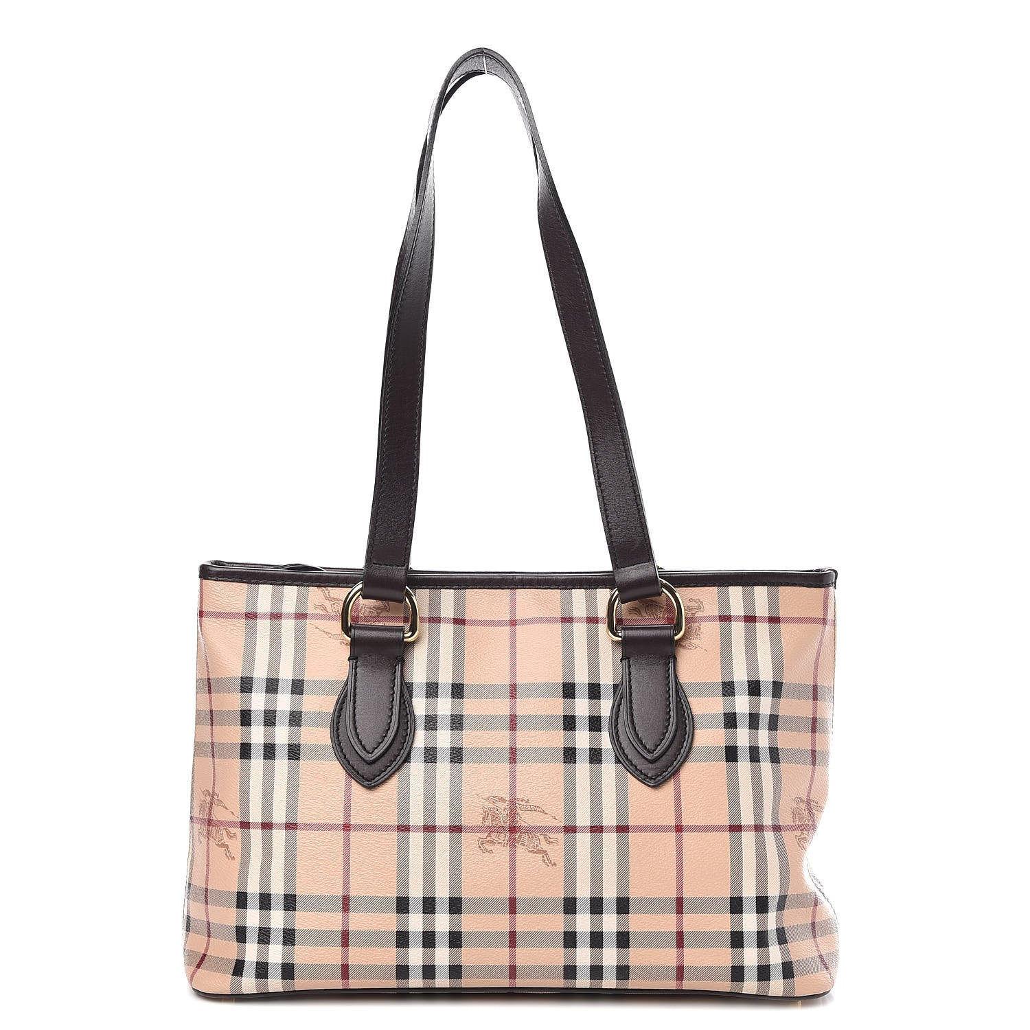 Burberry Haymarket Check Medium Regent Tote Chocolate 1 of 10