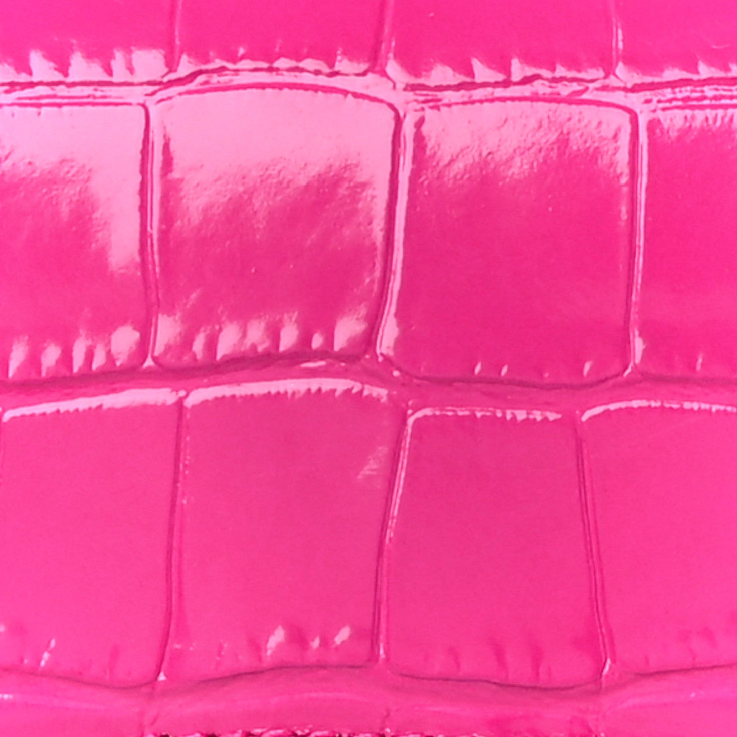 Balenciaga Shiny Calfskin Crocodile Embossed Hourglass Top Handle Bag XS Lipstick Pink 9 of 12