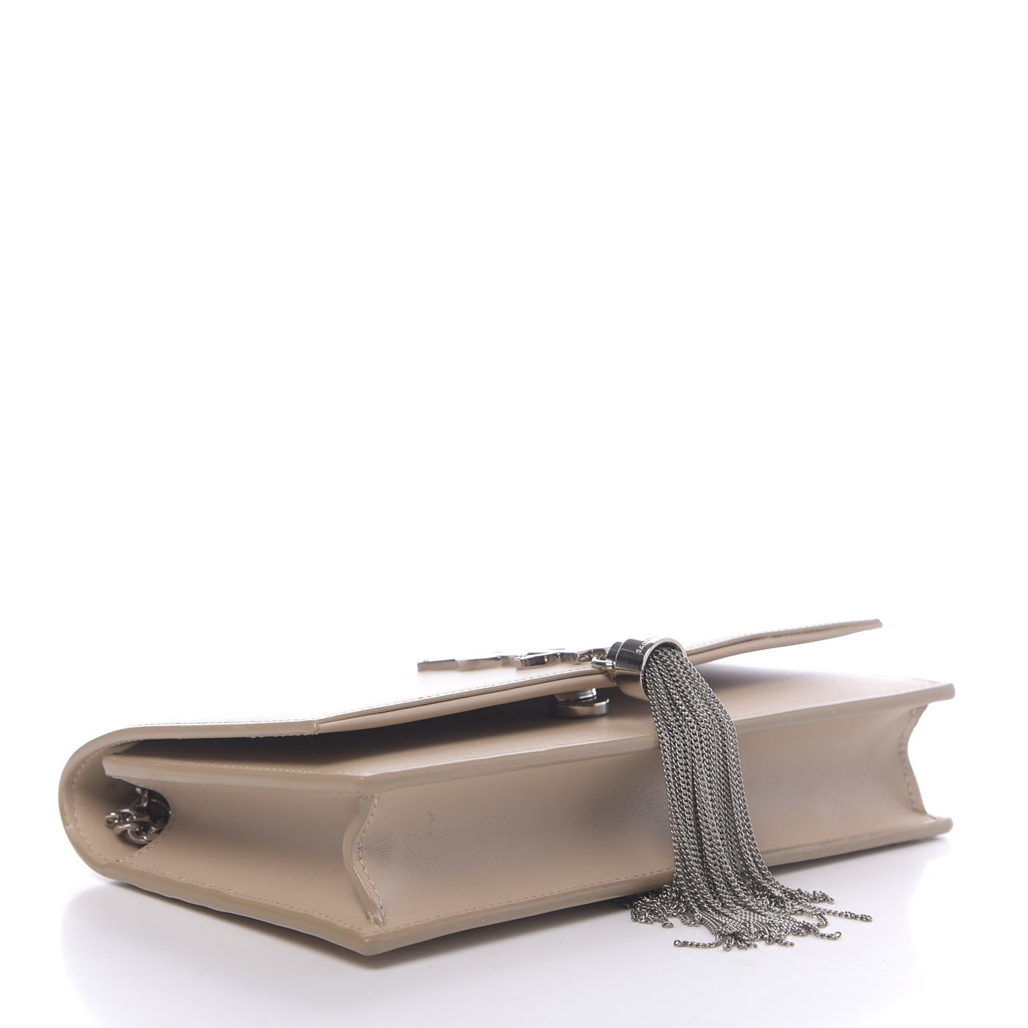 Saint Laurent Smooth Calfskin Classic Monogram Kate Tassel Chain Wallet Nude Powder 4 of 13