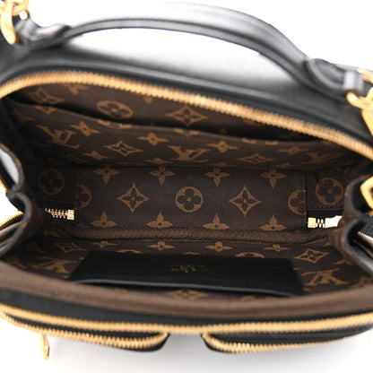Louis Vuitton Calfskin Monogram Embossed Utility Crossbody Black 5 of 10
