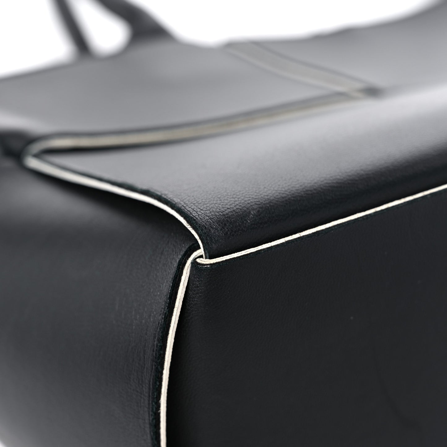 Nappa Maxi Intrecciato Arco Tote Black White