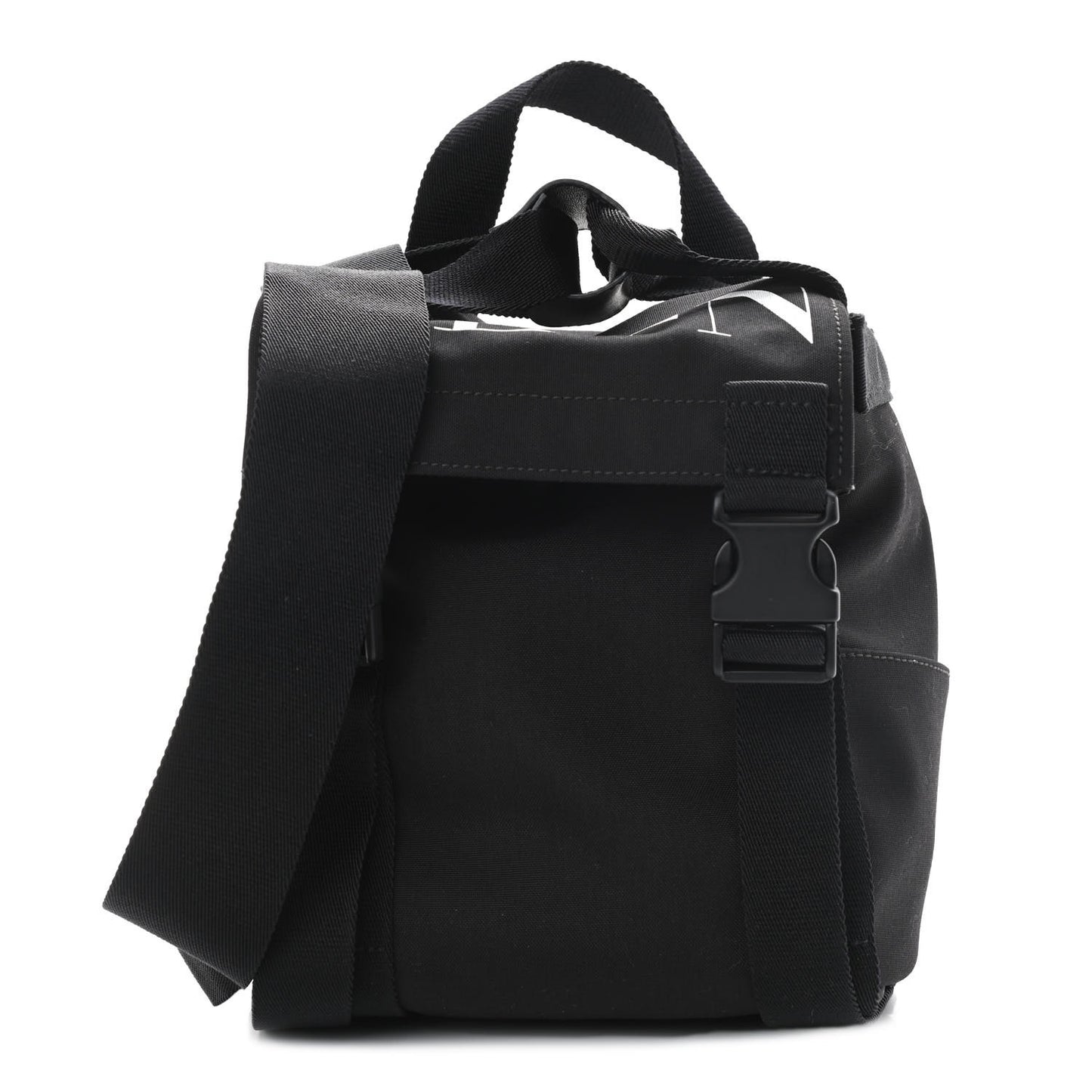 Canvas VLTN Print Crossbody Black