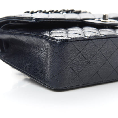 Chanel Caviar Quilted Medium Double Flap Navy 10 of 15