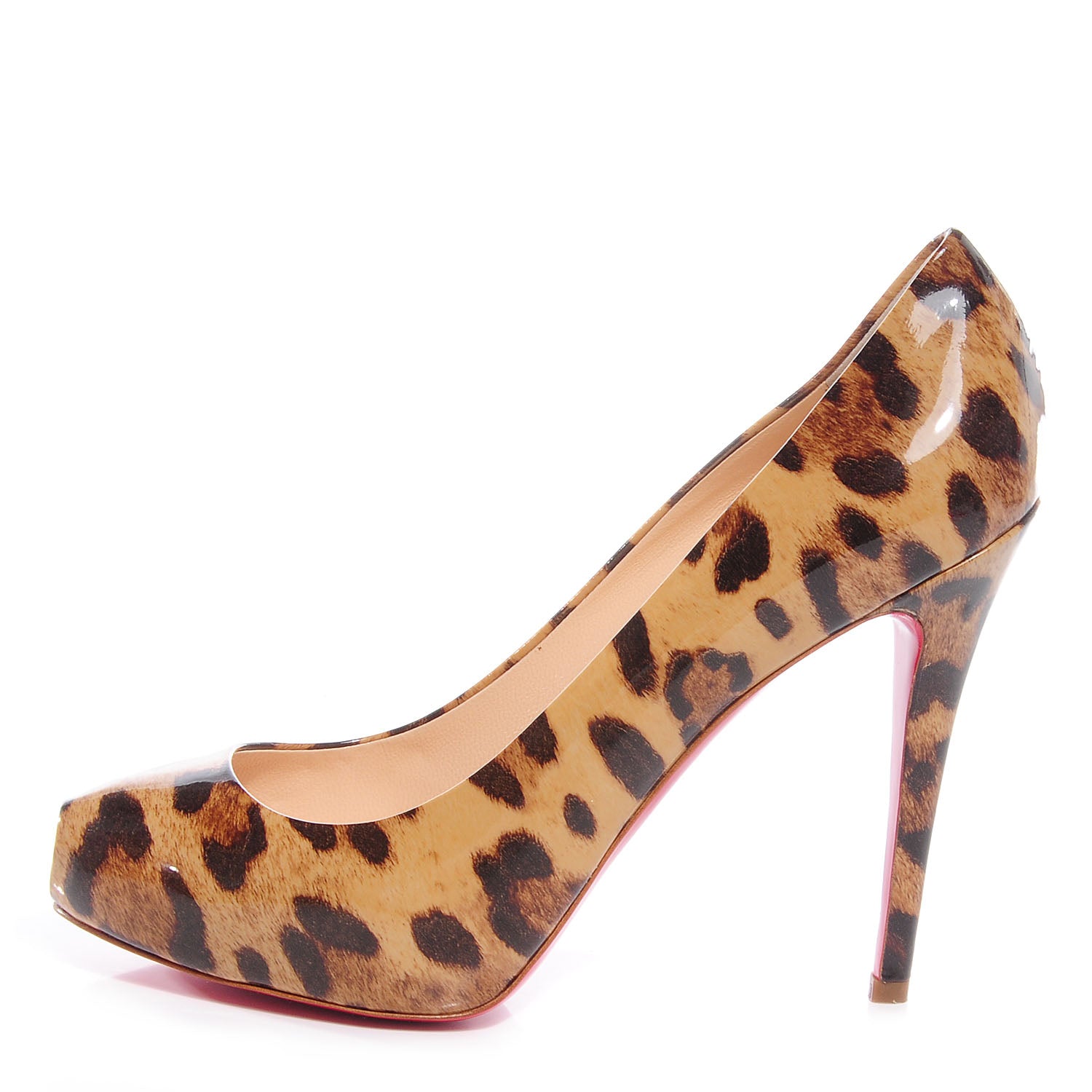 Christian Louboutin Patent Leopard Open Clic 120 Pumps 40 1 of 7