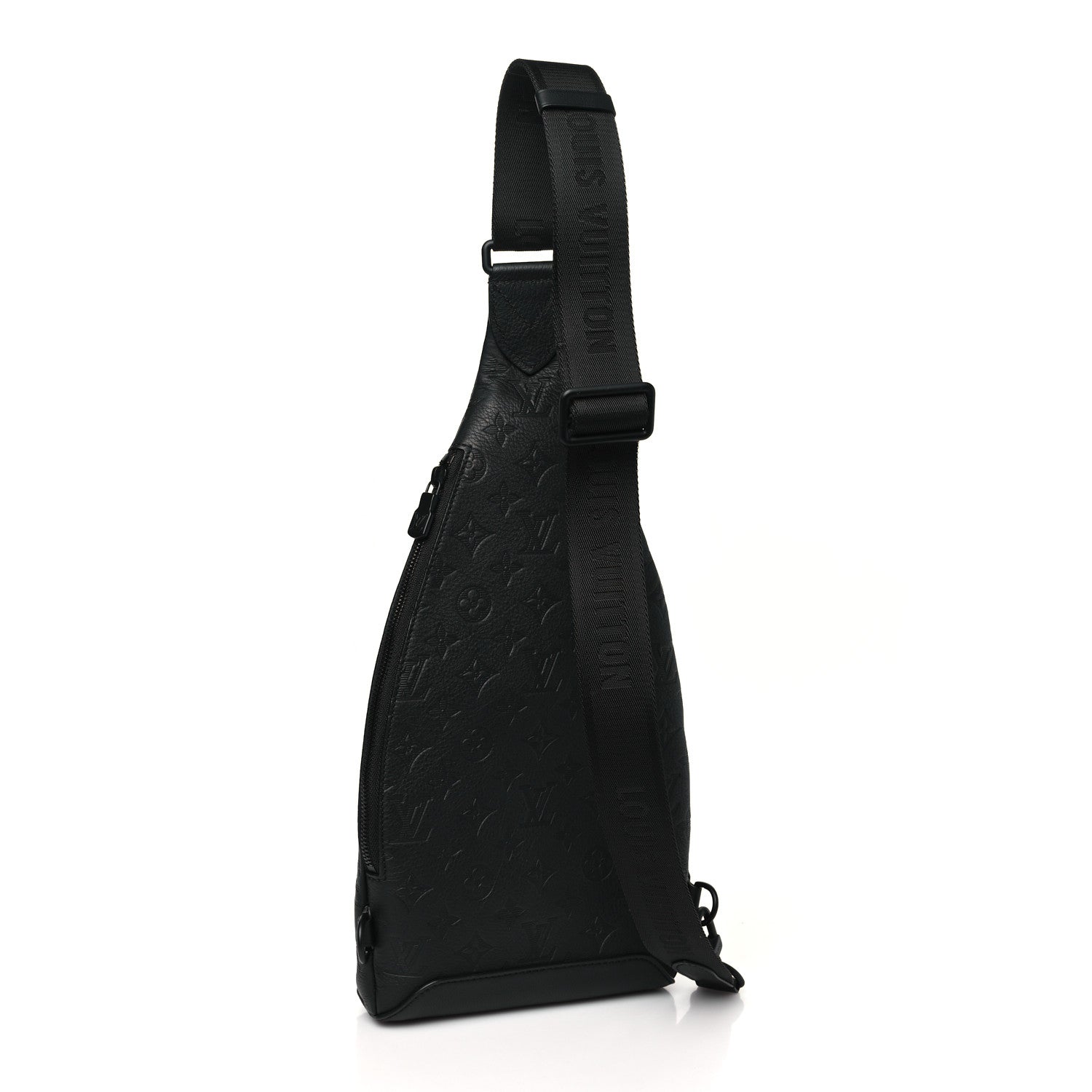 Louis Vuitton Calfskin Shadow Monogram Duo Slingbag Black 3 of 11
