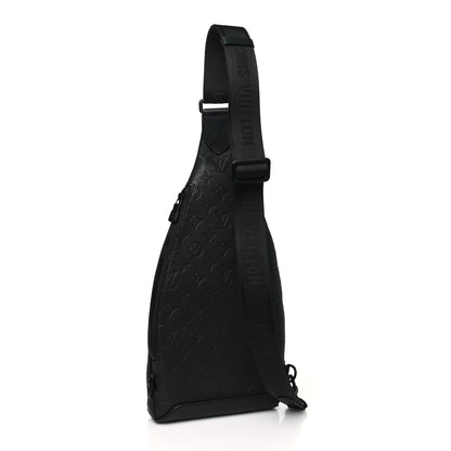 Louis Vuitton Calfskin Shadow Monogram Duo Slingbag Black 3 of 11