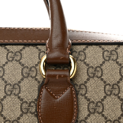 Gucci GG Supreme Monogram Azalea Calfskin Retro Interlocking G Business Case Beige Ebony Brown Sugar 11 of 16