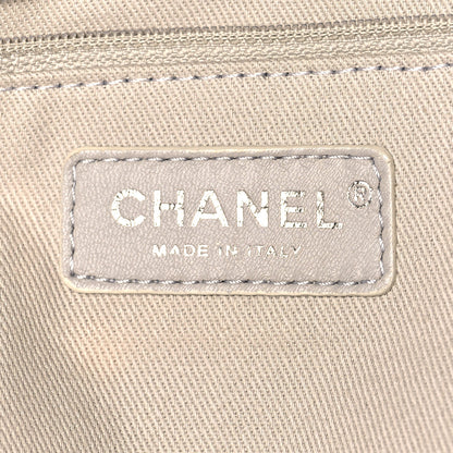 Chanel Canvas Striped Extra Large Deauville Tote Black Grey 5 of 10