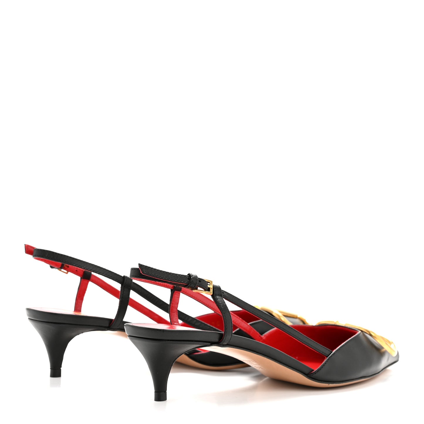 Calfskin Vlogo Slingback 40mm Pumps 36.5 Black
