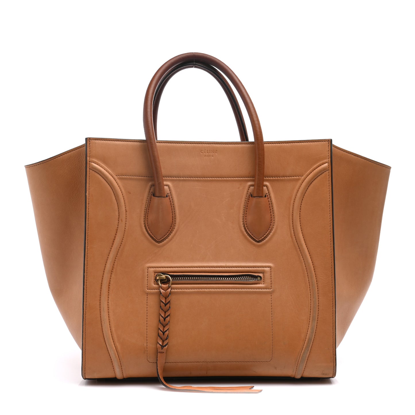 Natural Calfskin Medium Phantom Luggage Tan