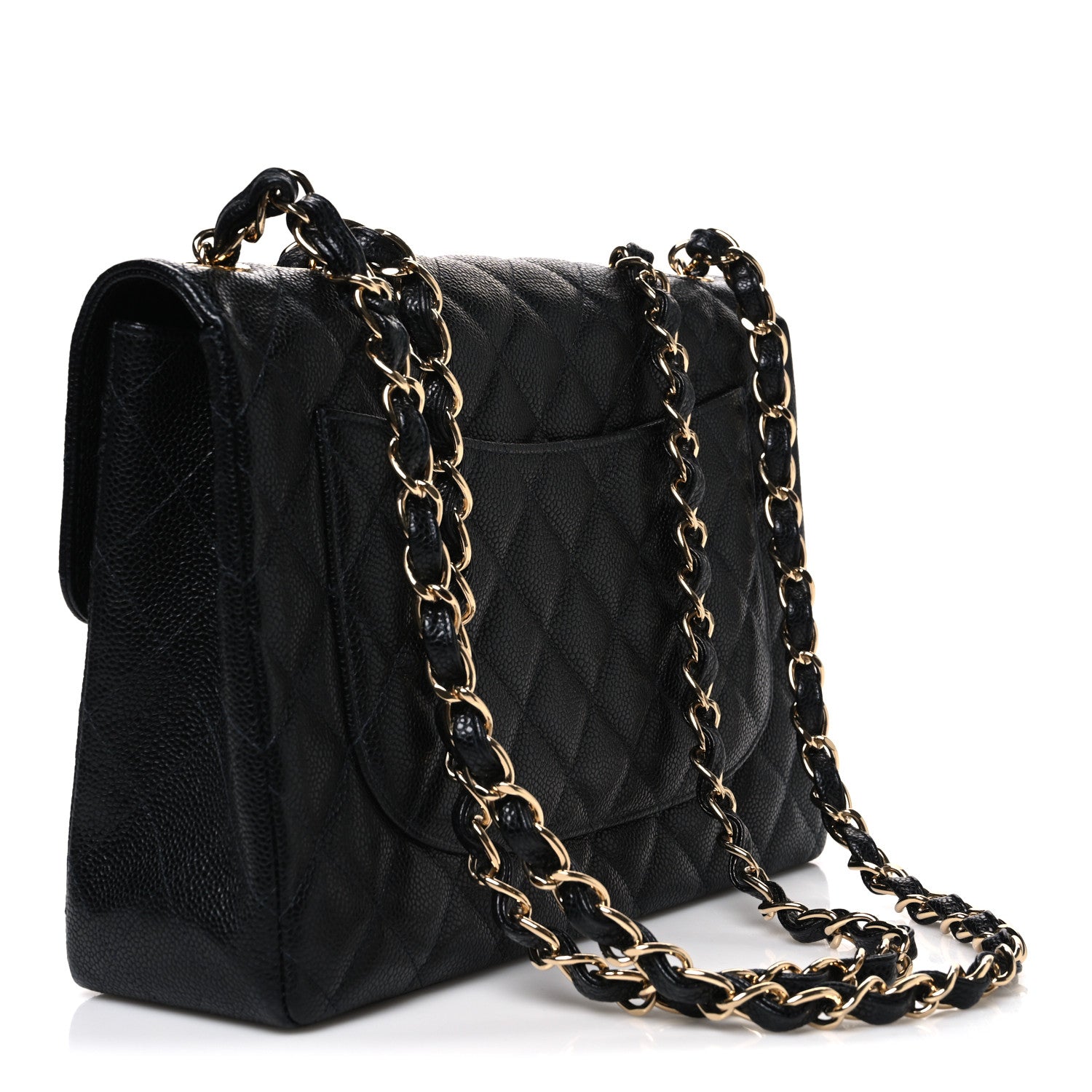Chanel Caviar Jumbo Single Flap Black 3 of 10