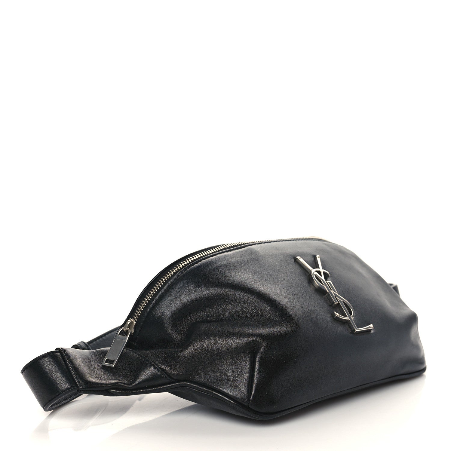 Saint Laurent Calfskin Monogram Belt Bag Black 4 of 7