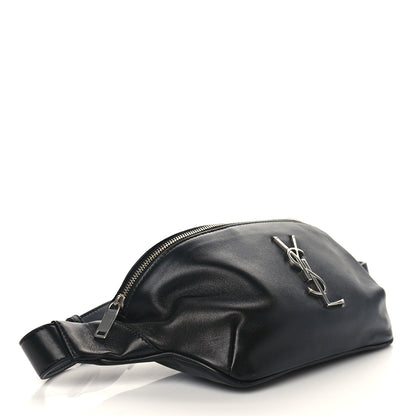 Saint Laurent Calfskin Monogram Belt Bag Black 4 of 7