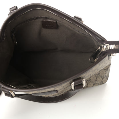 Gucci GG Supreme Monogram Small Zippered Tote Dark Brown 5 of 9