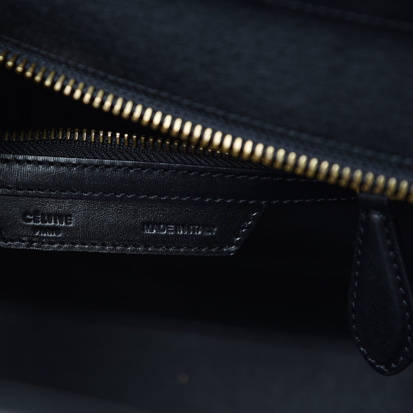 Smooth Calfskin Multicolor Double Stitching Micro Luggage Black