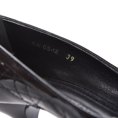 Christian Dior Patent Cannage Bow2 Peep Toe Pumps 39 Black 13 of 18