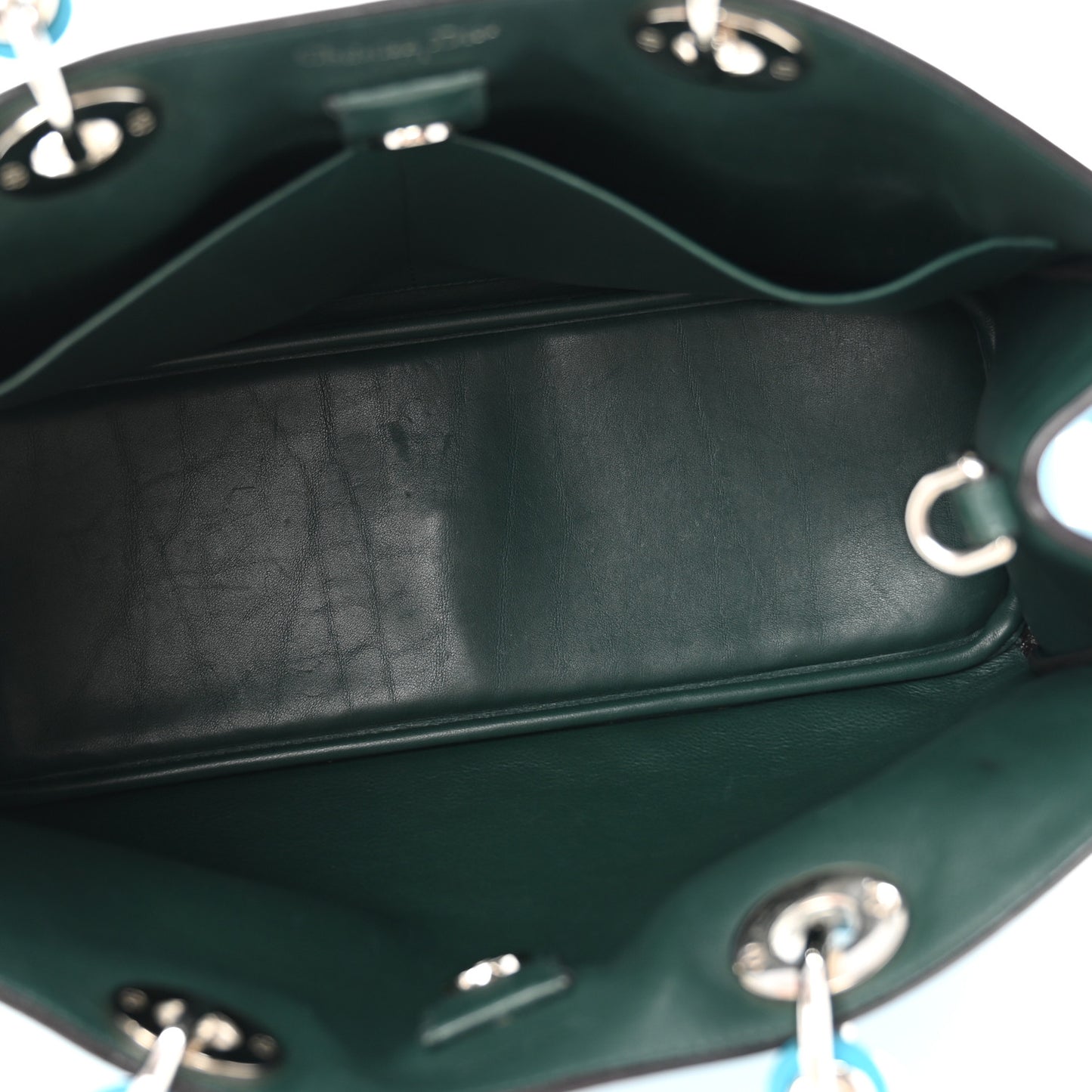 Smooth Calfskin Medium Diorissimo Tote Light Blue