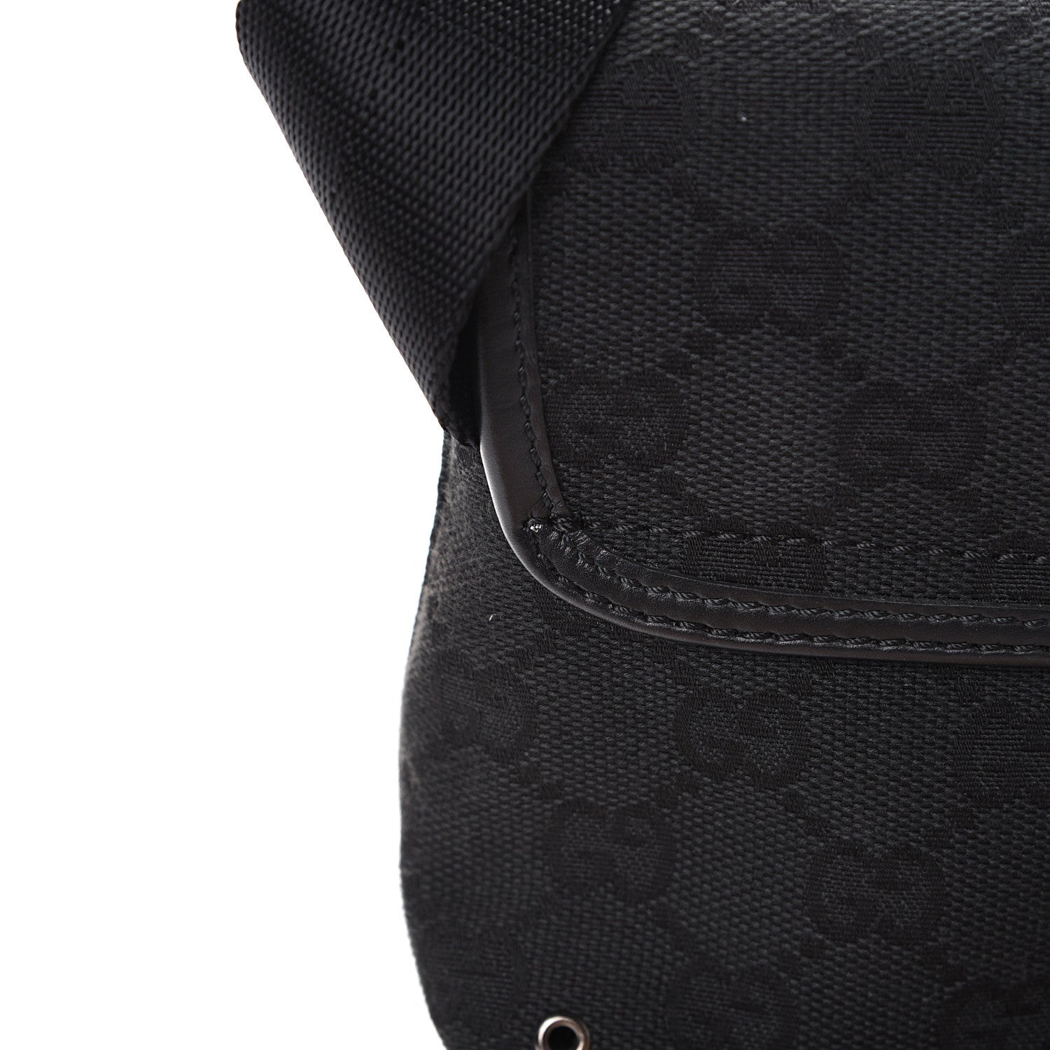 Gucci GG Monogram Web Flight Belt Bag Black 14 of 15