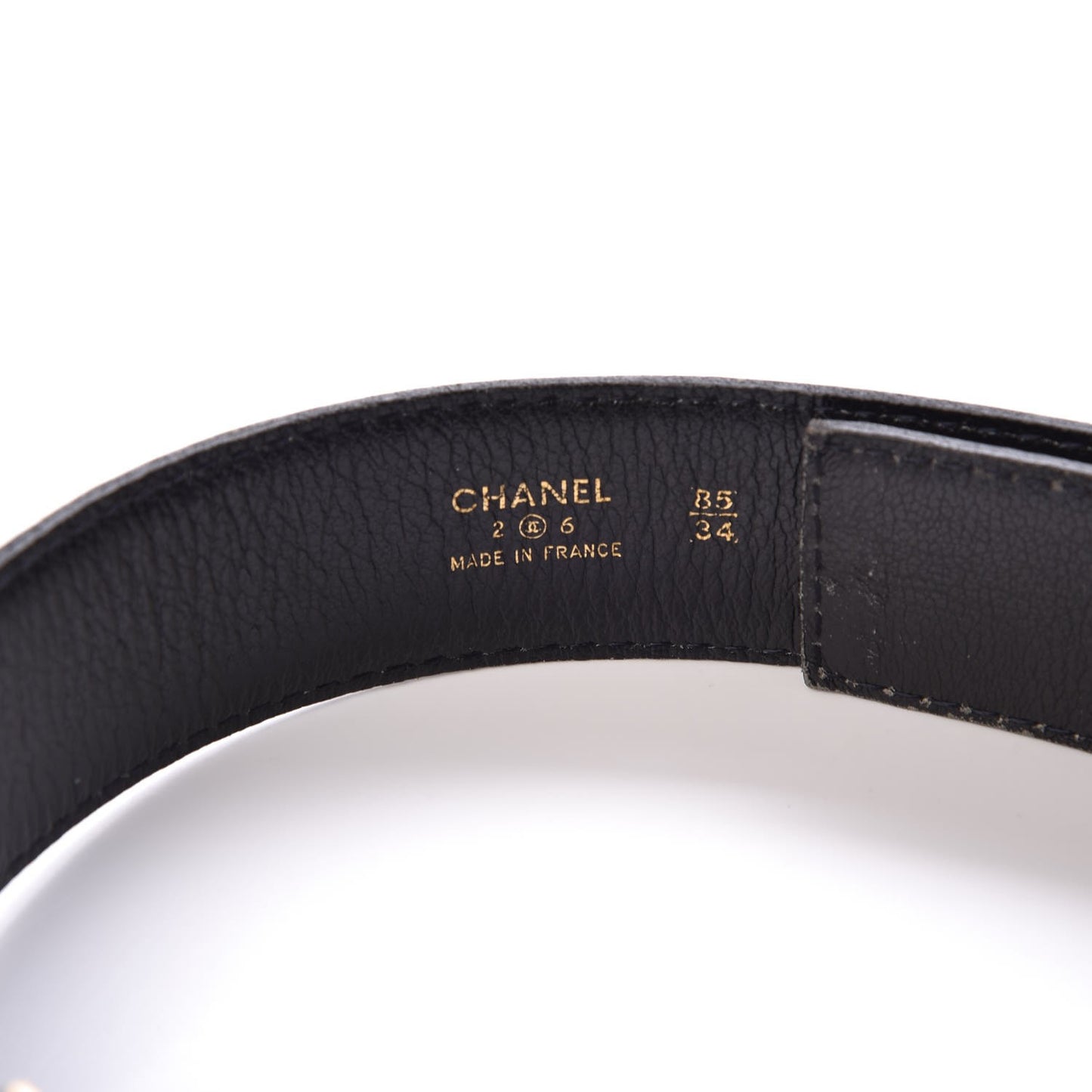 Lambskin CC Medallion Belt 85 34 Black