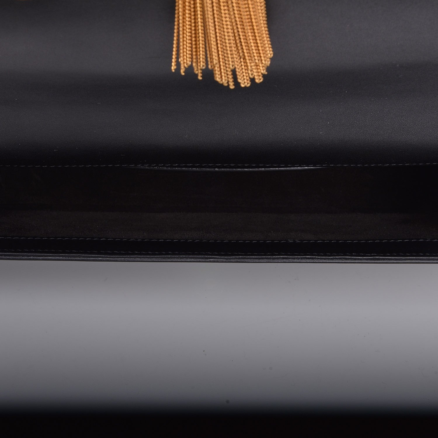 Saint Laurent Calfskin Classic Monogram Tassel Clutch Black 7 of 8