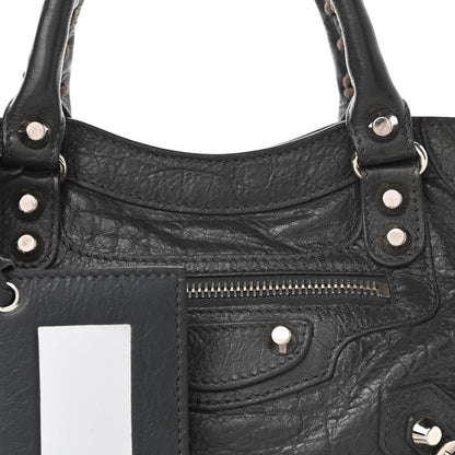 Balenciaga Agneau Classic Silver Hardware Mini City Gris Fossile 8 of 11