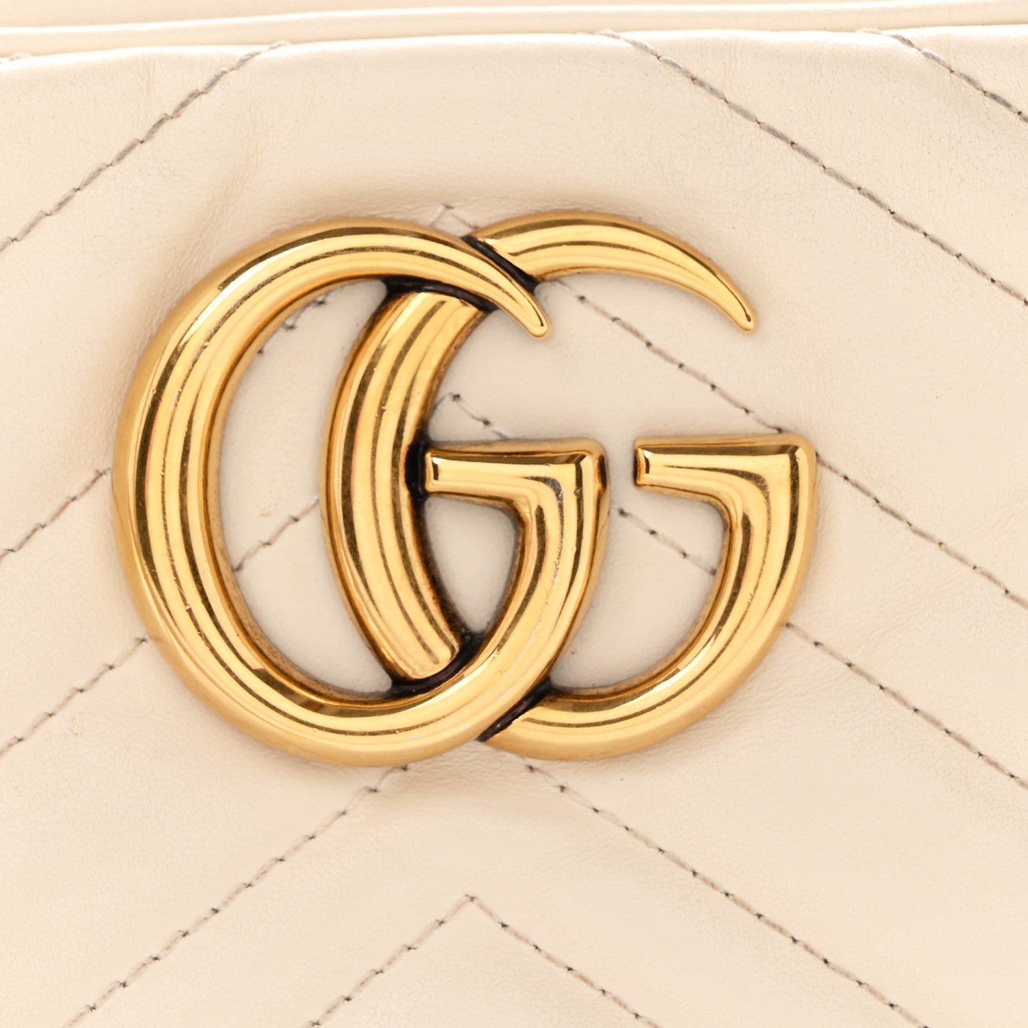 Gucci Calfskin Matelasse Small GG Marmont Chain Shoulder Bag White 8 of 11