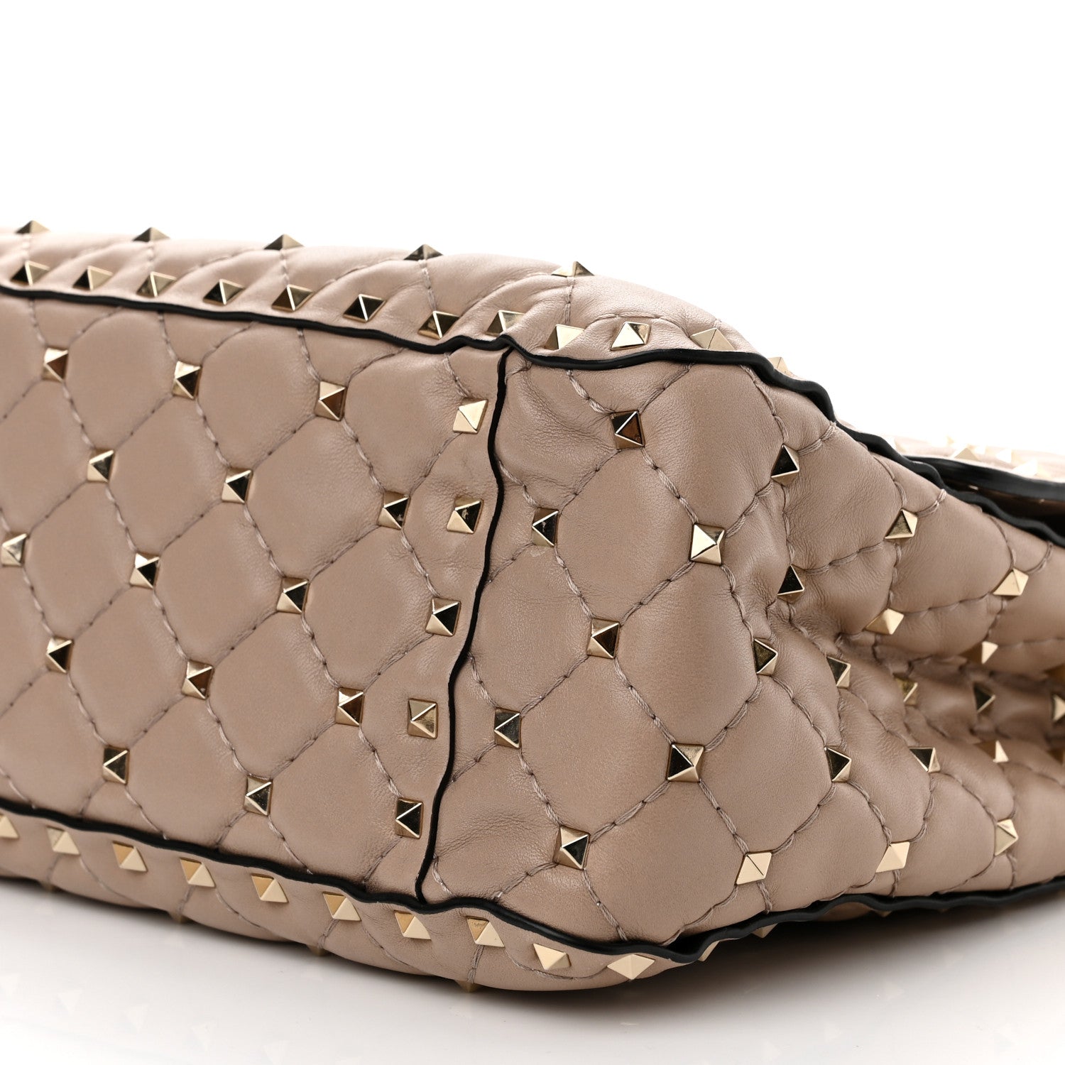 Valentino Garavani Nappa Large Rockstud Spike Shoulder Bag Poudre 9 of 13