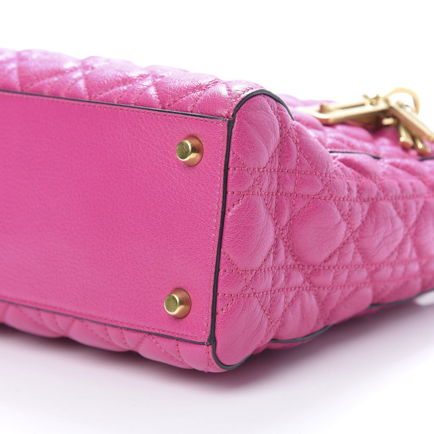 Goatskin Cannage Medium Lady Dior Fuchsia