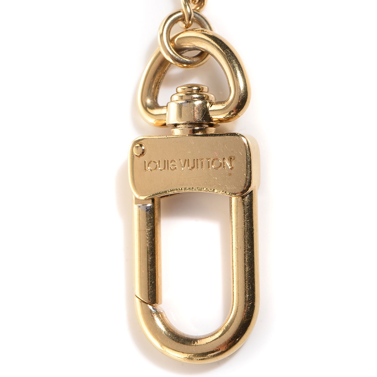 Louis Vuitton Metal Pochette Extender Key Ring Chain Gold 4 of 4