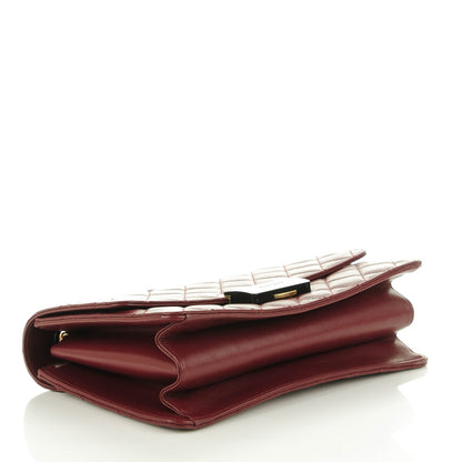 Chanel Sheepskin Quilted Large Beauty Lock Flap Burgundy 4 of 6