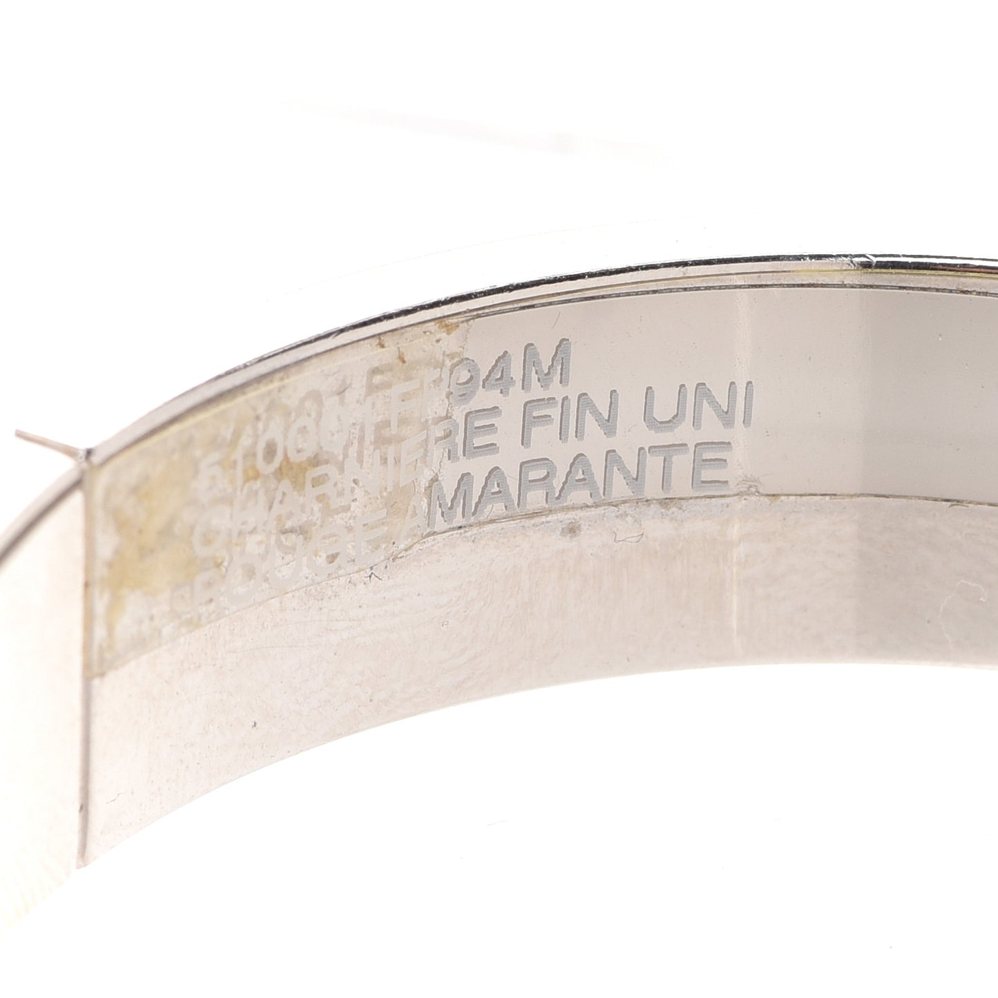 Enamel Charniere Uni Narrow Hinged Bracelet M Rouge Amarante