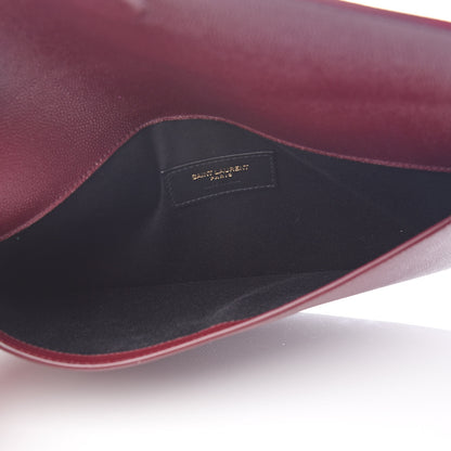 Saint Laurent Grain De Poudre Uptown Pouch Burgundy 5 of 8