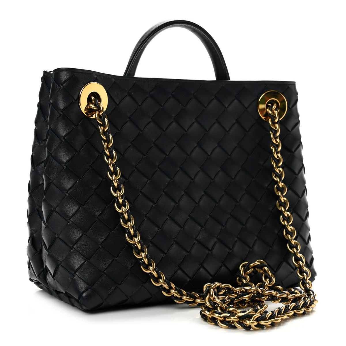 Nappa Intrecciato Small Andiamo With Chain Shoulder Bag Nocturnal