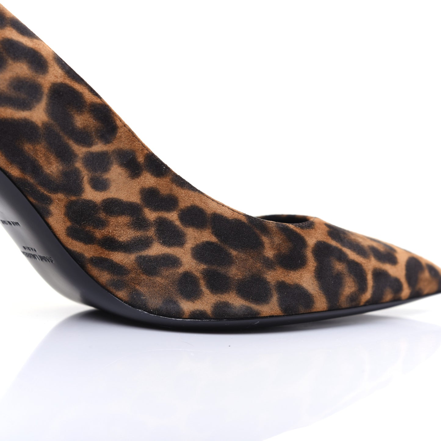 Suede Leopard Printed Anja Pumps 40 Natural Coffee