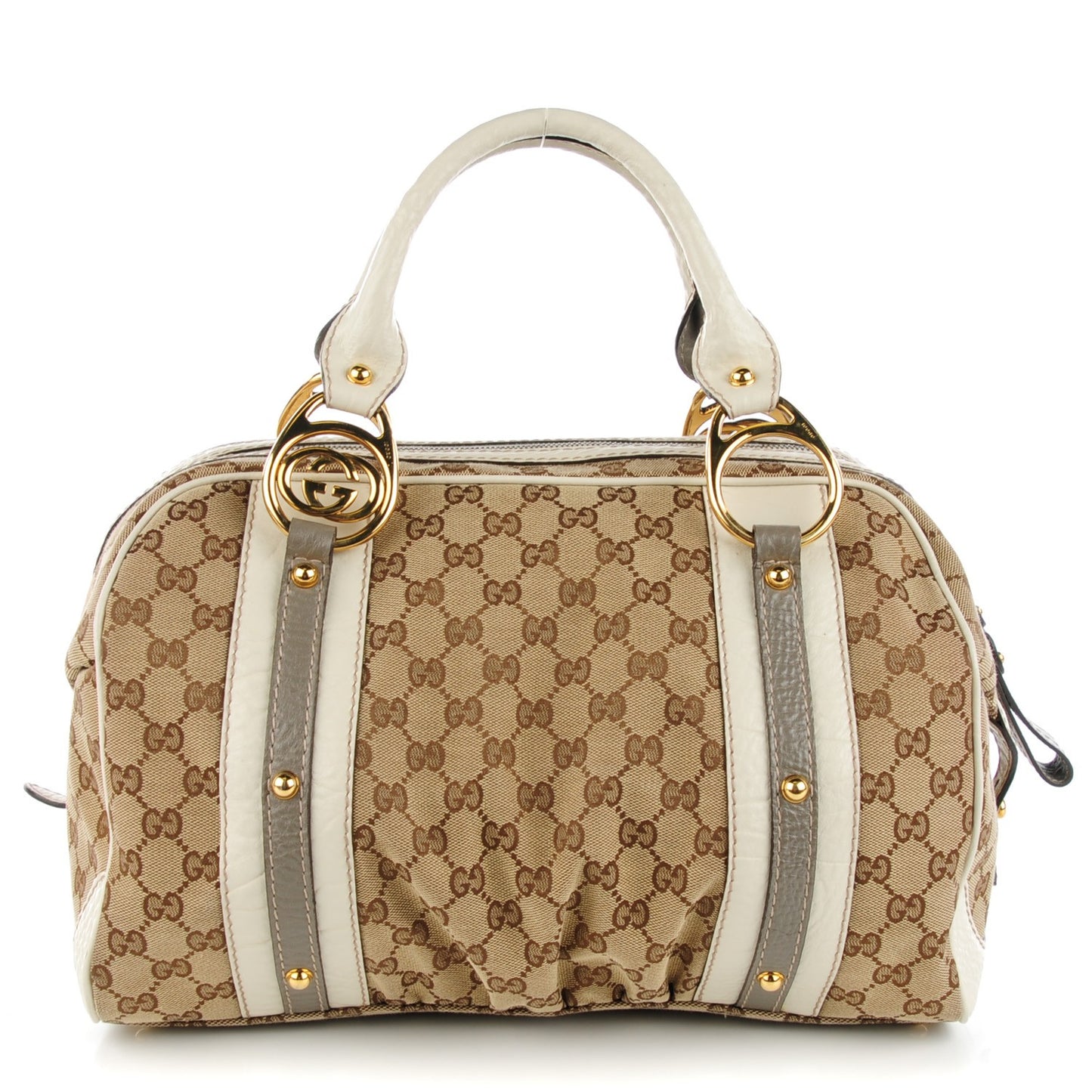 Monogram Medium Interlocking Boston Off White