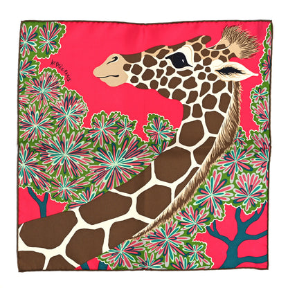 Hermes Silk The Three Graces Zoom Scarf 45 Rose Vif Tabac Vert 1 of 4