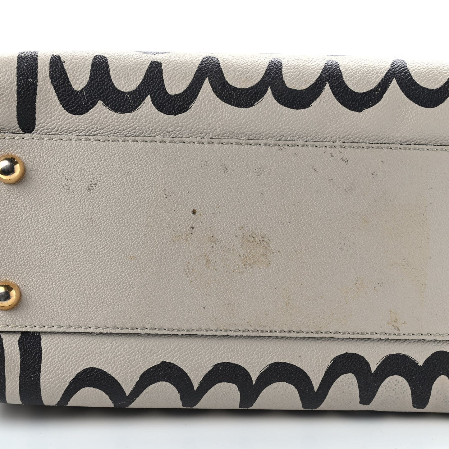 Soft Grain Calfskin L'oeil Print Medium Buckle Tote Limestone