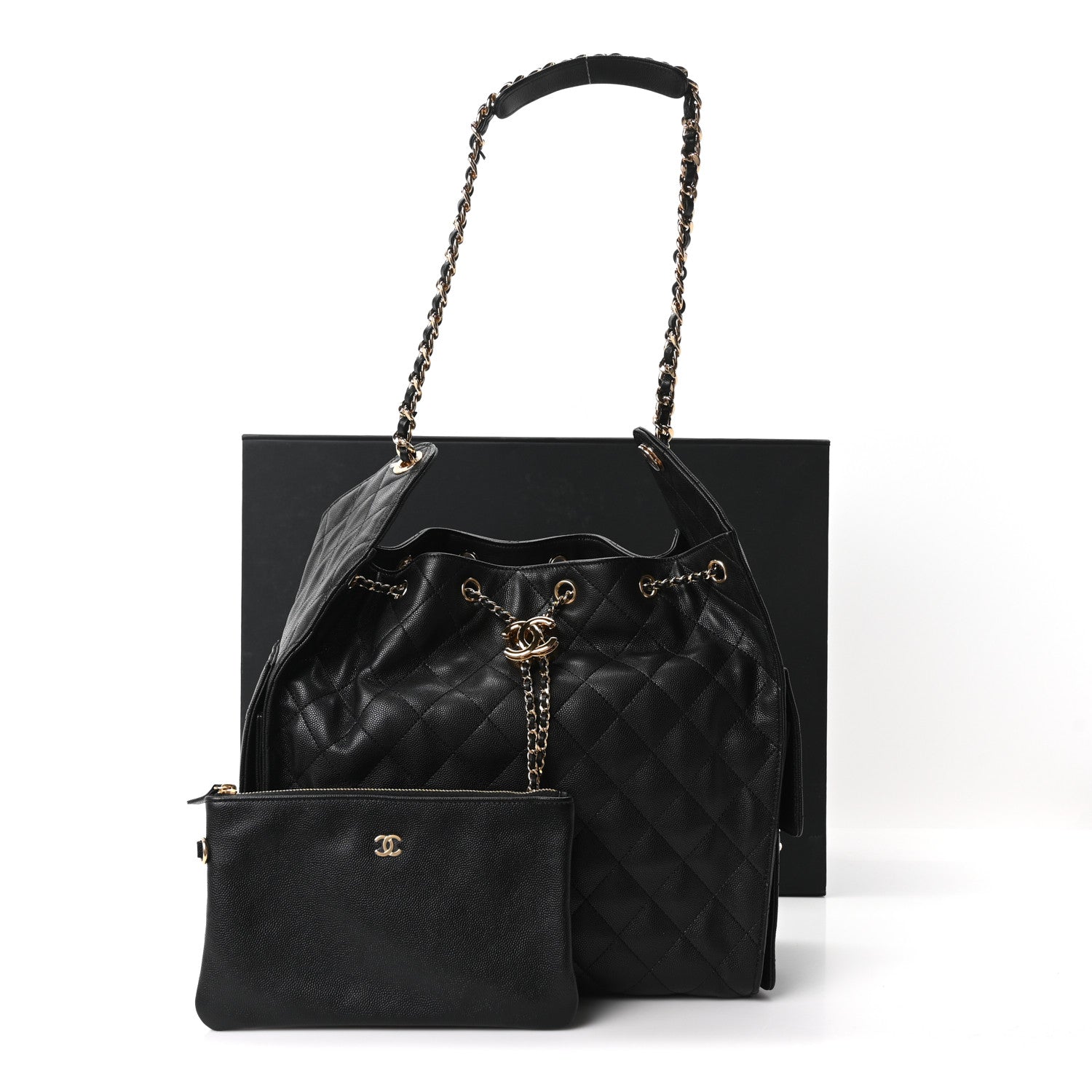 Chanel Caviar Quilted Medium Chanel 25 Handbag Black 12 of 12