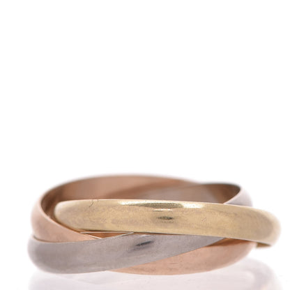 Cartier 18K Pink Yellow White Gold Small Trinity Ring 53 6.25 3 of 7