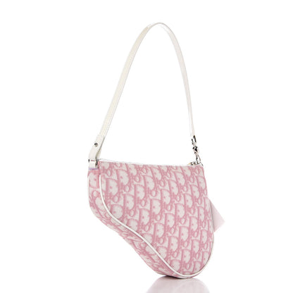 Christian Dior Monogram Mini Saddle Pochette Pink 3 of 7
