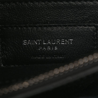 Saint Laurent Calfskin Y Quilted Monogram Small Loulou Chain Satchel Black 7 of 13