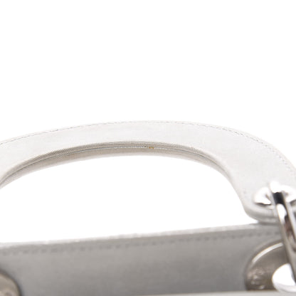 Christian Dior Metallic Lambskin Cannage Mini Lady Dior Silver 11 of 13