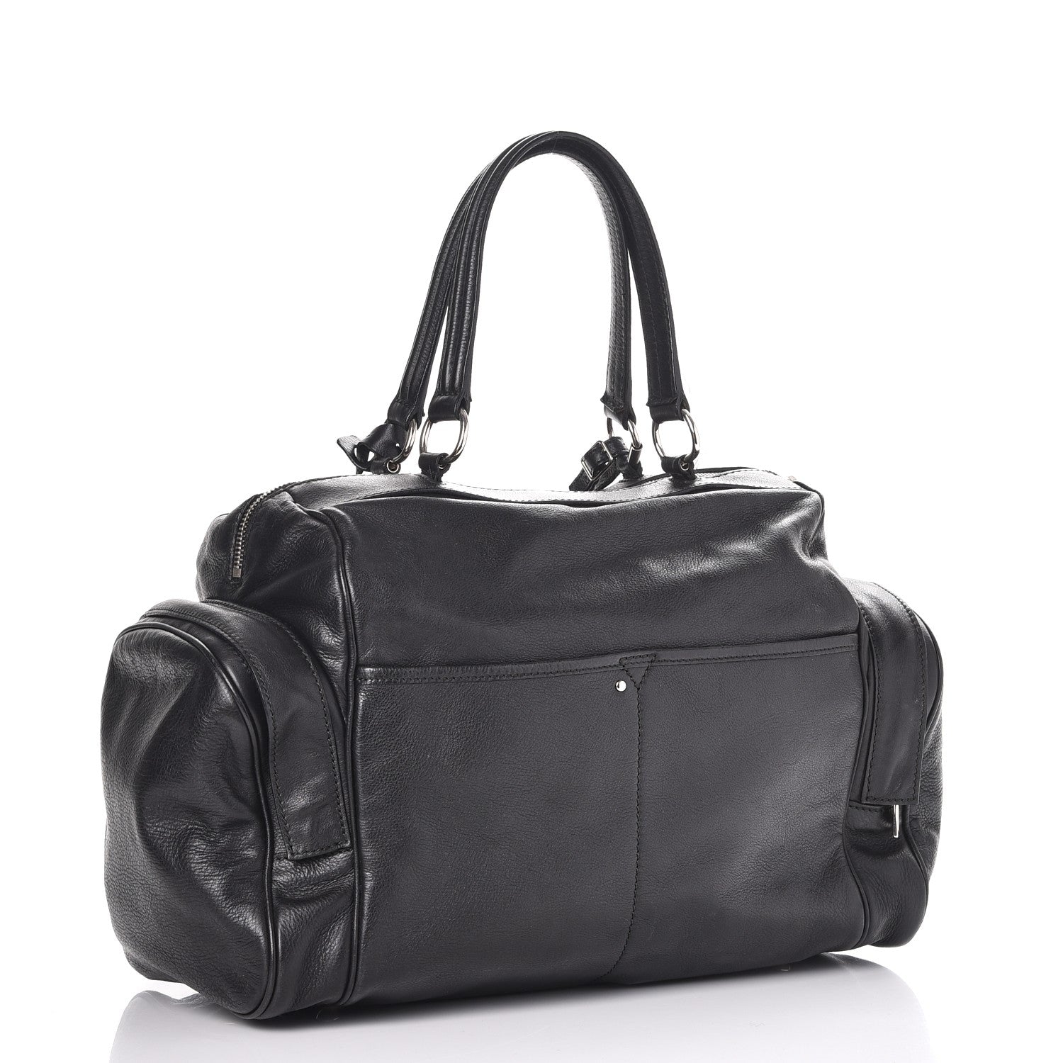 Saint Laurent Calfskin Large Vanity Bowler Black 3 of 8